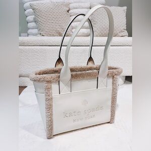 kate spade Cream and Tan Tote Bag